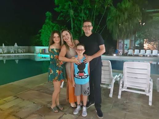 Daiane Justo com sua família